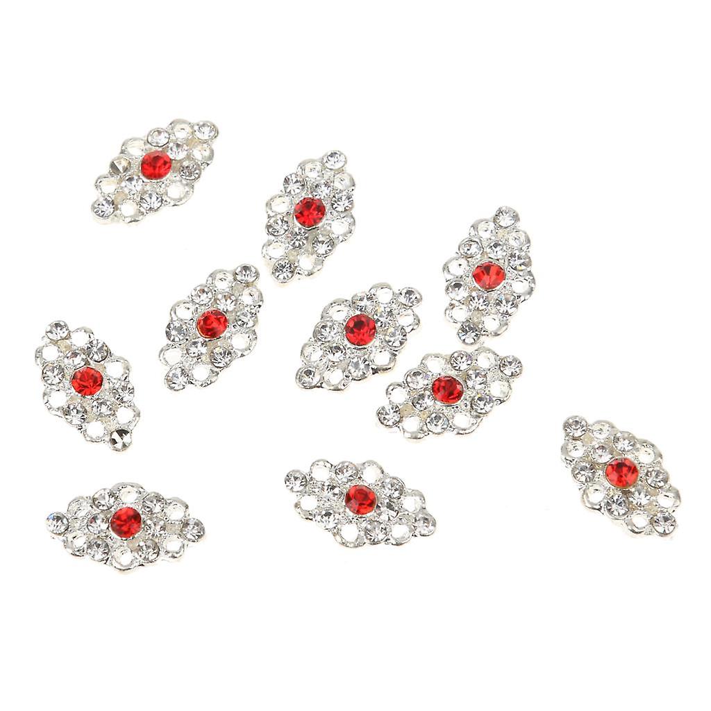 10 Pcs 3D Nail Art Tips Sliver Strass Nail Tips