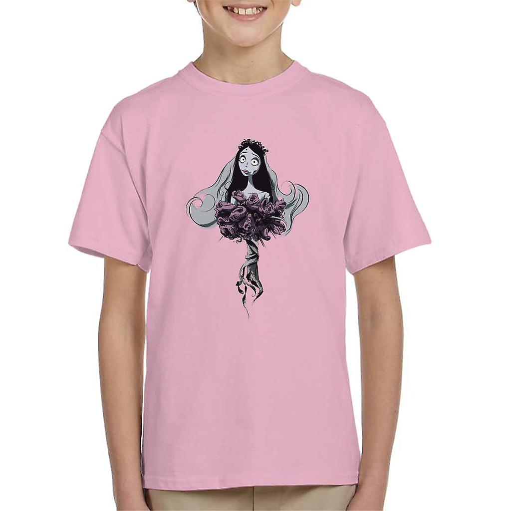 Corpse Bride Emily Red Roses Kid's T-Shirt