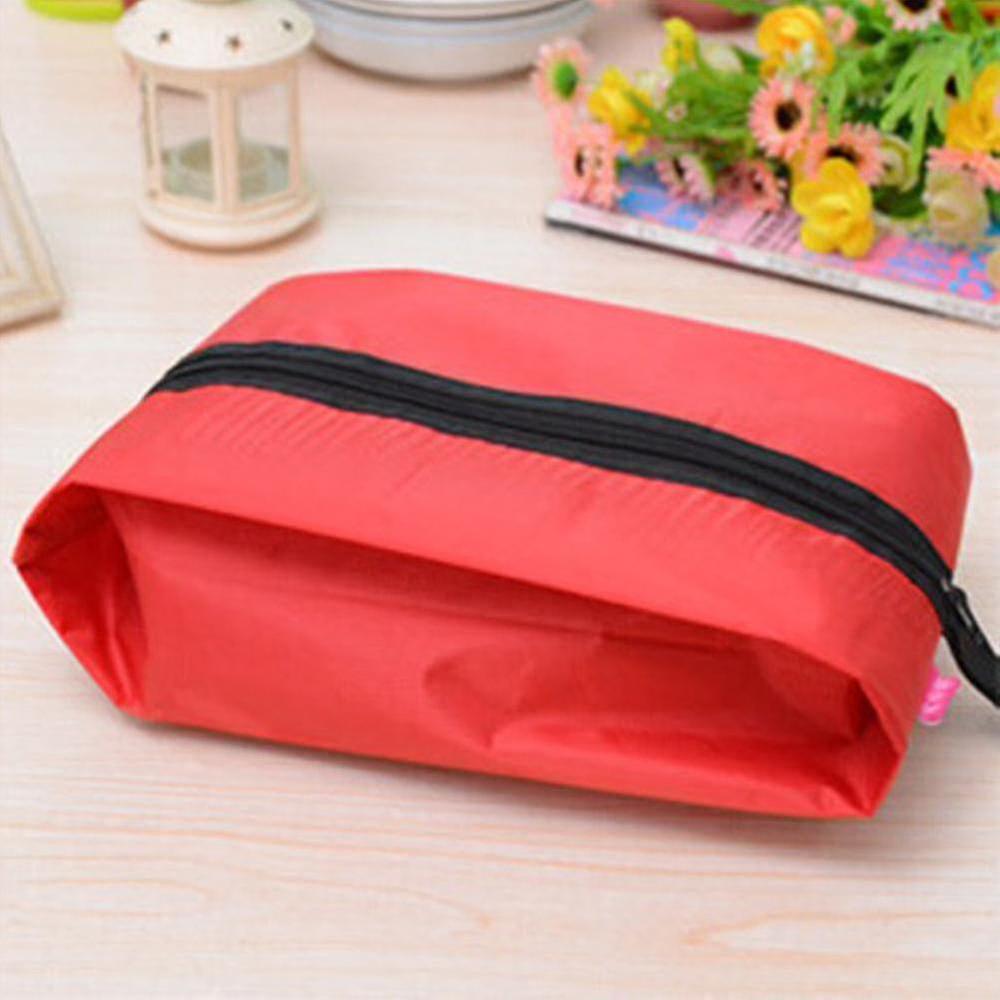 2 Uds Bolsa De Zapatos Imeable De On Simple Para Viajes Al E Libre, Bolsa De Almacenamiento De Zapatos De Negocios, Rojo