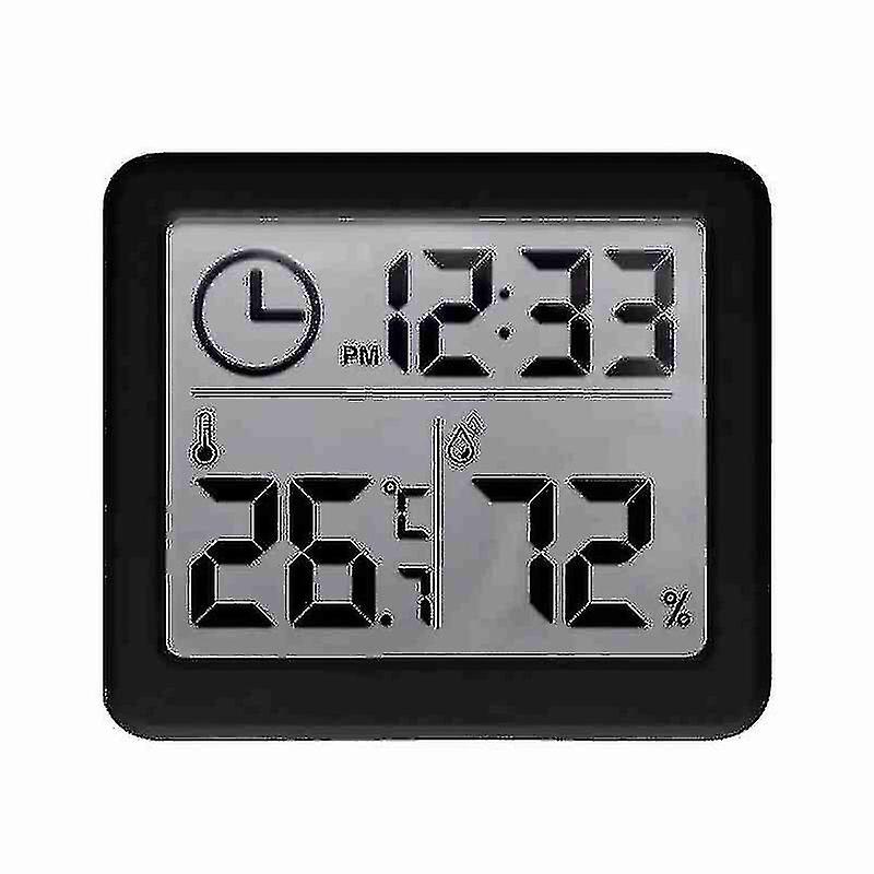Multifunction Thermometer Hygrometer Automatic Electronic Temperature Humidity Monitor Clock With 3.2inch Large Lcd Screen