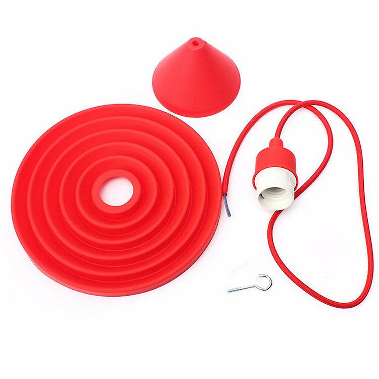 Colorful Silicone Folding Lampshade E27 Lamp Holder Pendant Lights For Diy Ceiling Light Home Decor