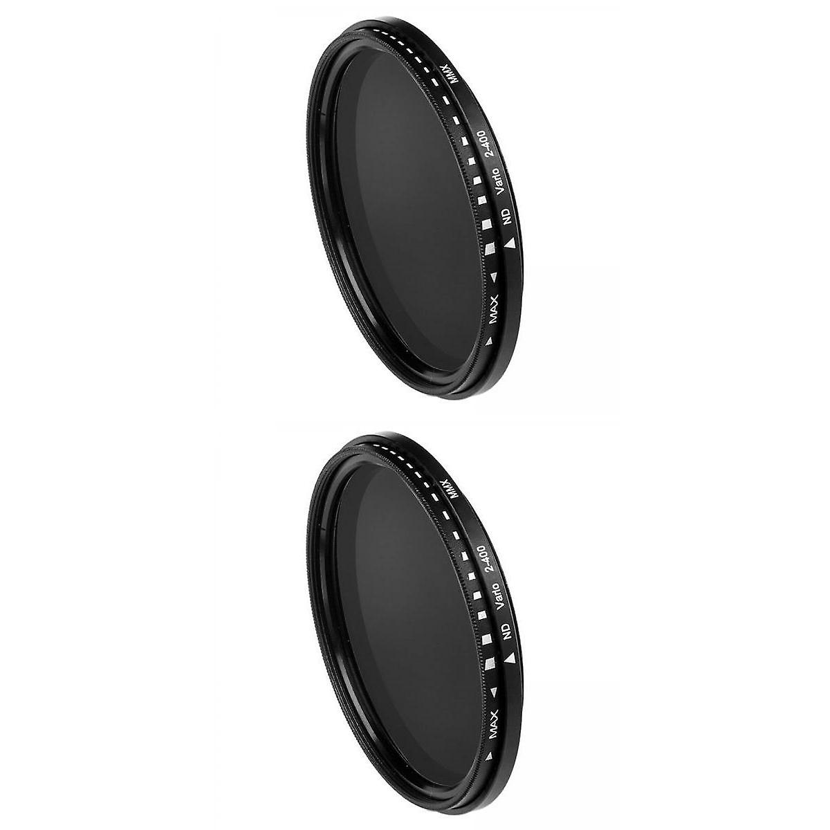 2x ND2 to ND400 Slim Fader Variable Adjustable Filter Optical Glass