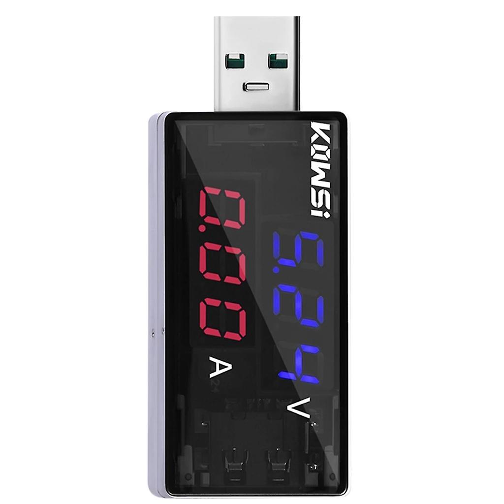USB Current Voltage Tester Meter Dual LED Voltmeter Ammeter Detector 120W