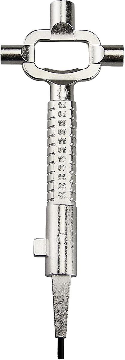 Construction Key, Architect's Key, Multifunctional Nickel-plated Universal Key, With Scale 6/7 / 8 Mm Square Control Cabinet Key Zinc Alloy Universal 