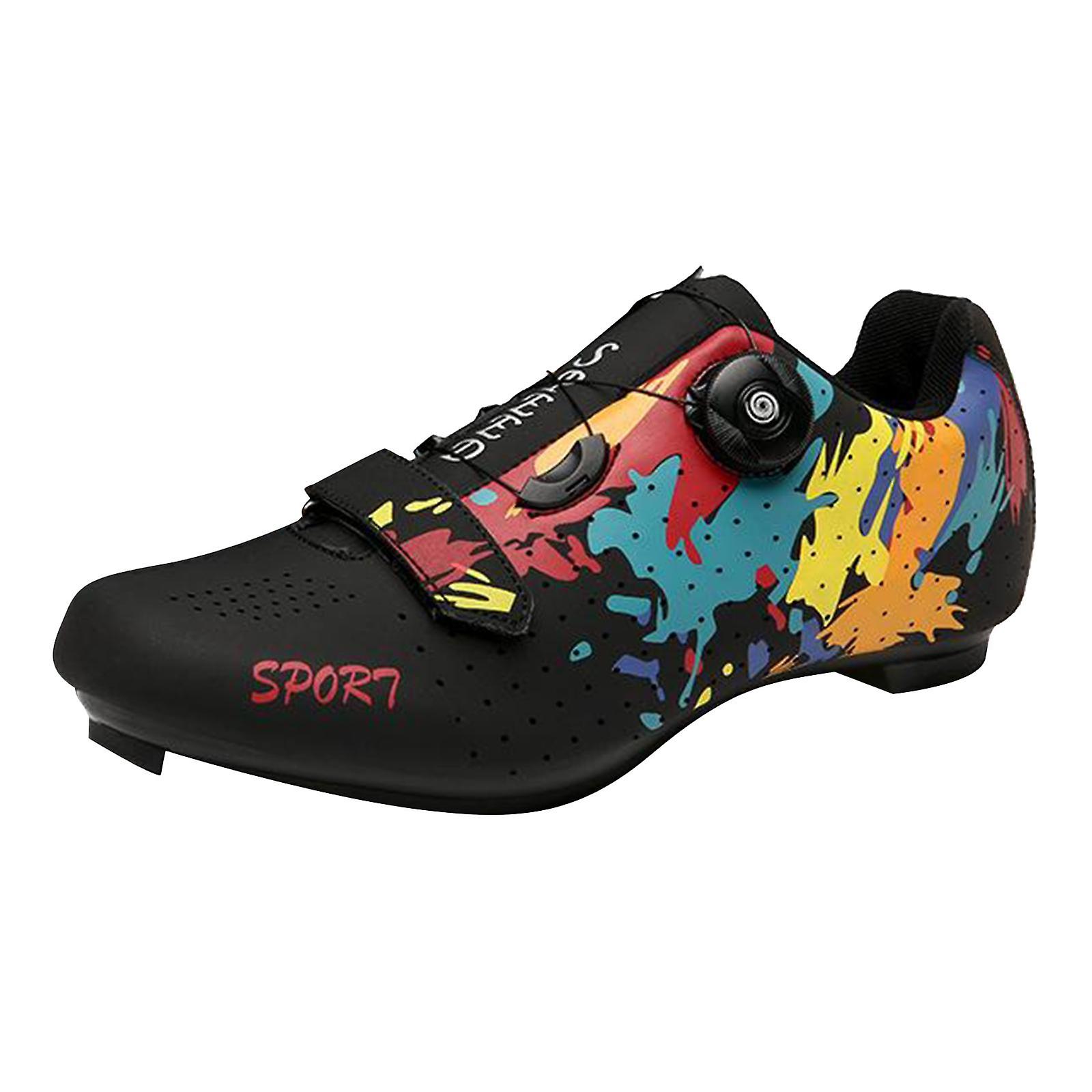 Rennrad Fahrradschuhe Reitschuhe Fits Look/ SPD/SPD-SL Cleats Schwarz 43