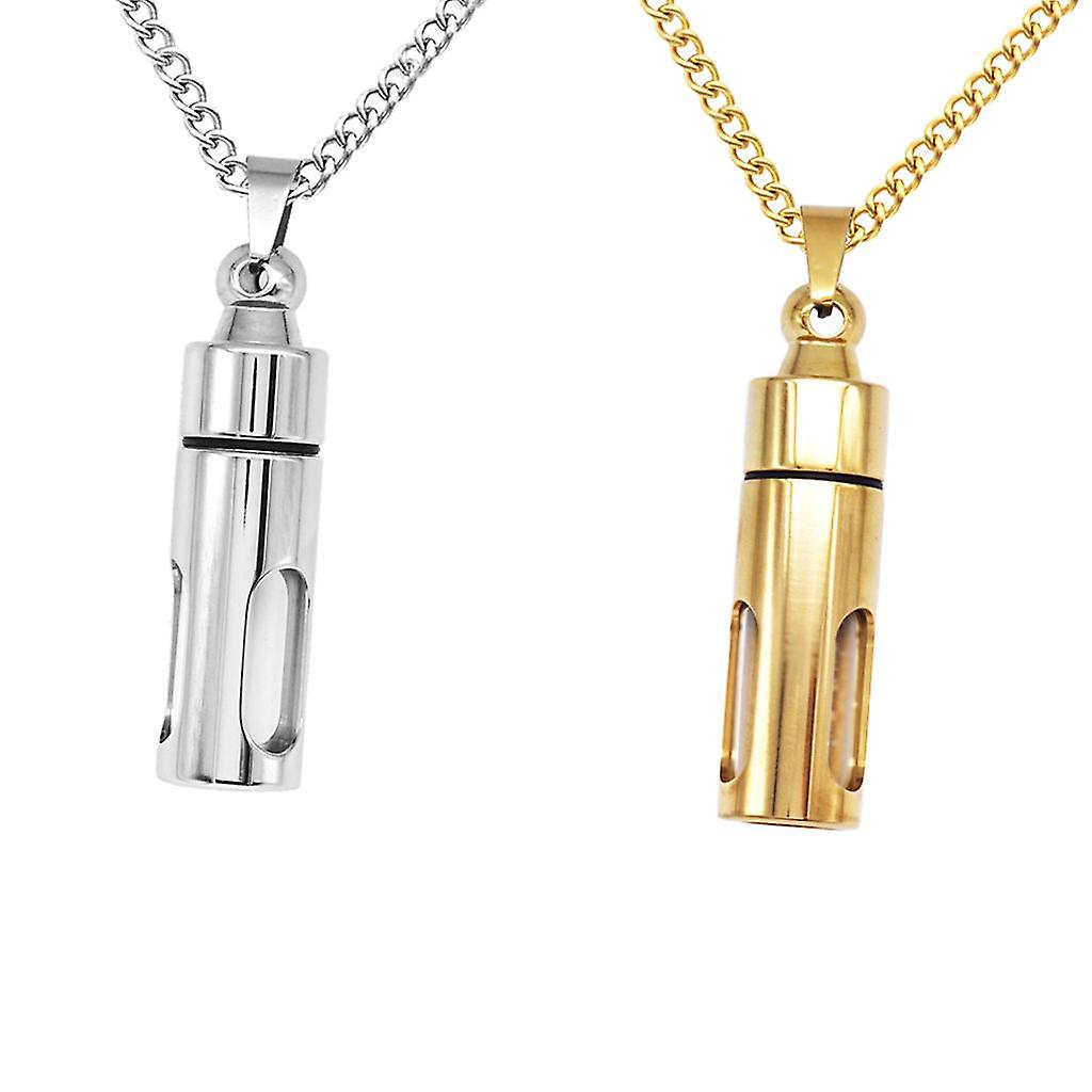 Pieces Stainless Steel Keepsake Tube Bottle Pill Holder Necklace