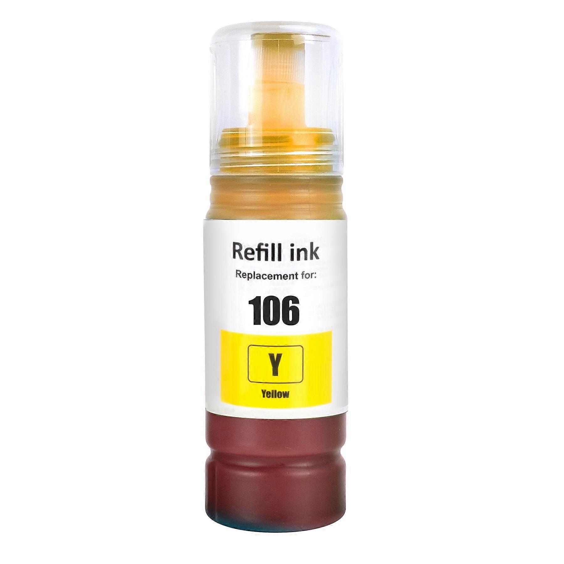Go Inks Compatible 106 Yellow Refill Ink Bottle 70ml for Epson EcoTank Printers