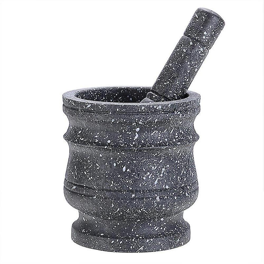 Granite Pattern Pestle Set Stone Herb Spice Grinder Solid Grinder Cooking Set