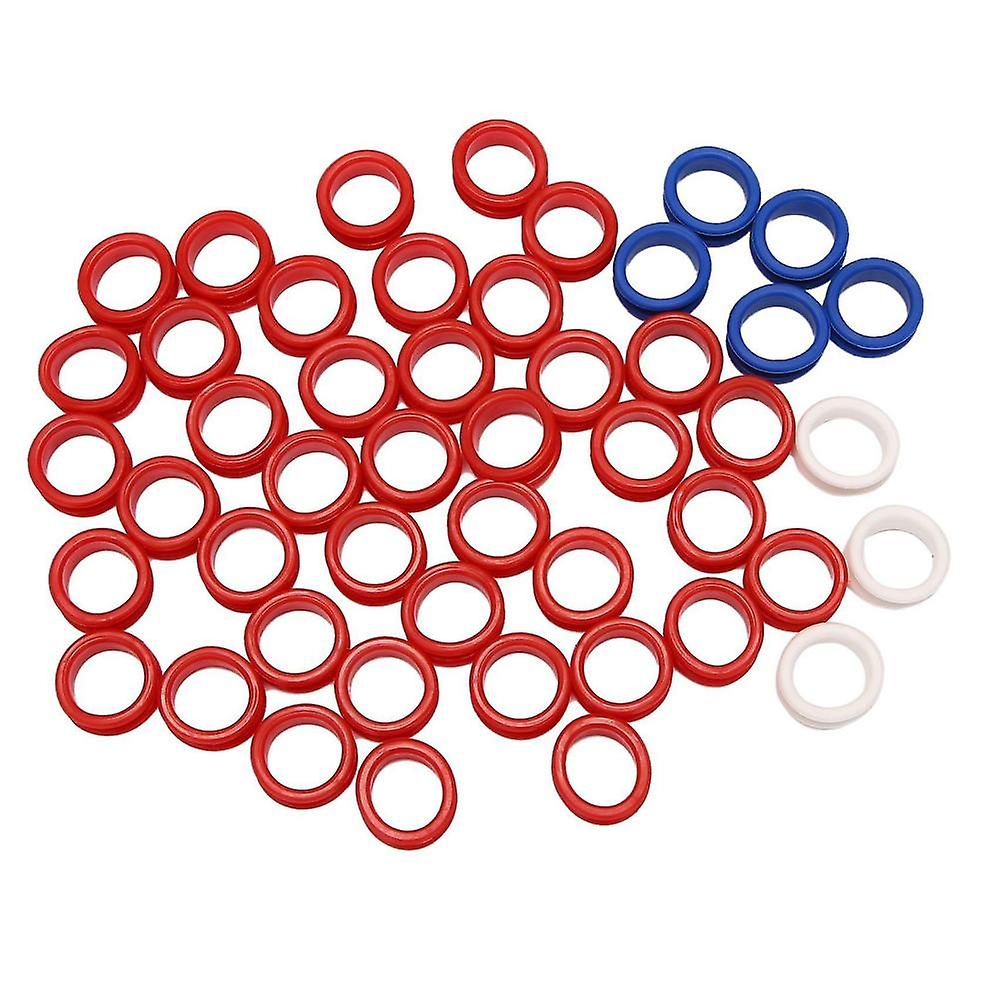 50pcs Silicone Finger Rings Compatible Any Scissors Inserts Tools Mix Colors