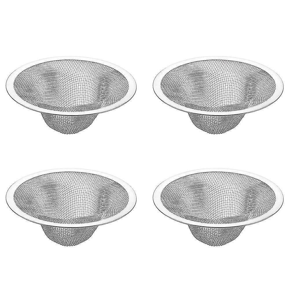 4 Pcs Sink Strainer Stainless Steel Anti-blocking Durable Hair Catcher Drain Filter Sewer Drain Net