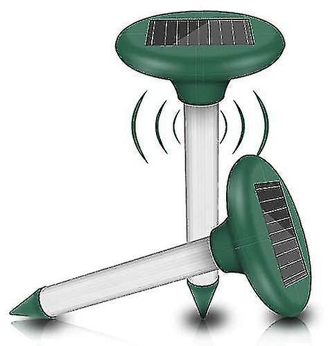 Ultrasonic Repellents 2 Pack, Ultrasonic Mole Mole Repeller Solar Mole Repeller, Solar