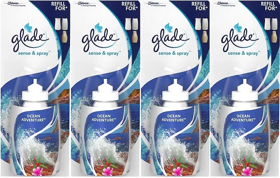 4 x Glade Sense and Spray Refill 18ml - Ocean Adventure