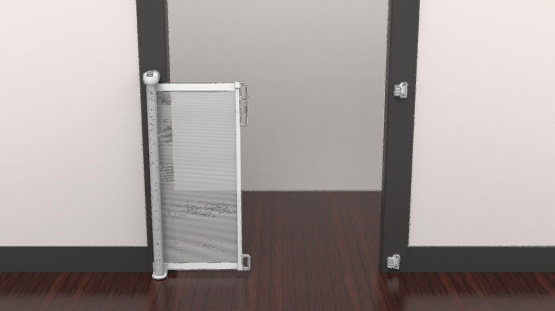 שער מדרגות נשלף לתינוק או לכלבים 180 ס"מ ניתן להרחבה, גובה 86 ס"מ, רשת מתקפלת רחבה במיוחד לחיית מחמד ושער בטיחות לתינוק, הפעלה ביד אחת, למדרגות