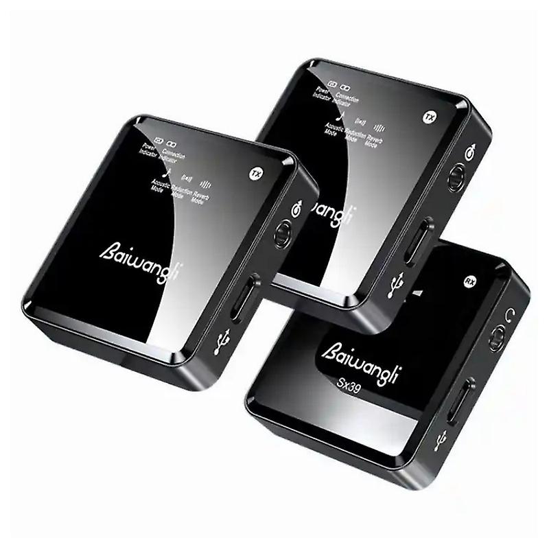 For iPhone Lavalier Mic with Dual Transmitter + Receiver For iPhone