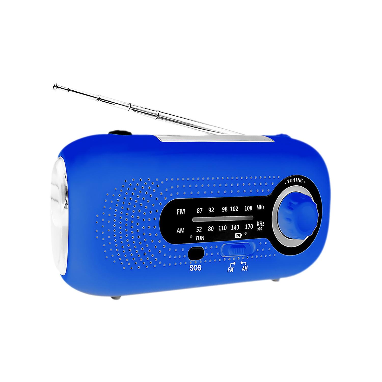 Wind Up Solar Radio SOS Alarm AM/FM Emergency Solar Radio Crank Powered Radio with Rechargeable Batt