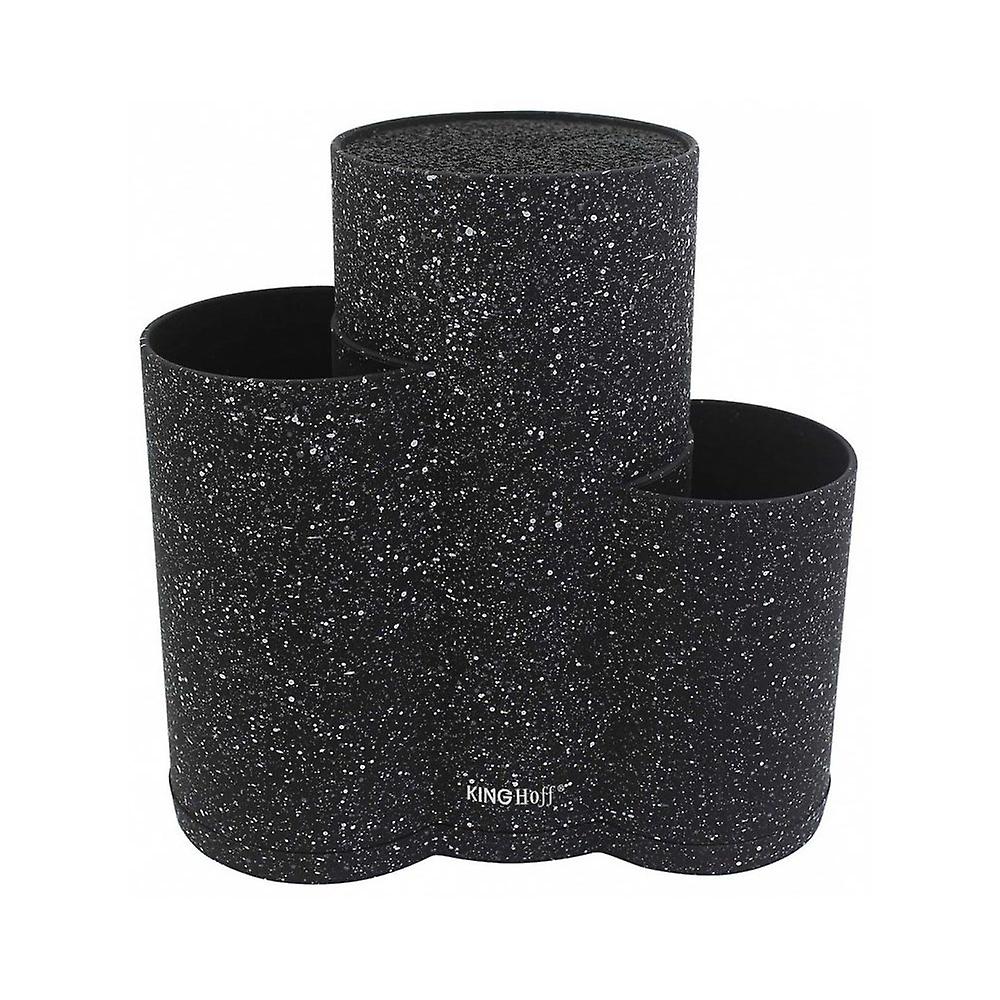 Kinghoff triple stand block for knives and utensils 12317