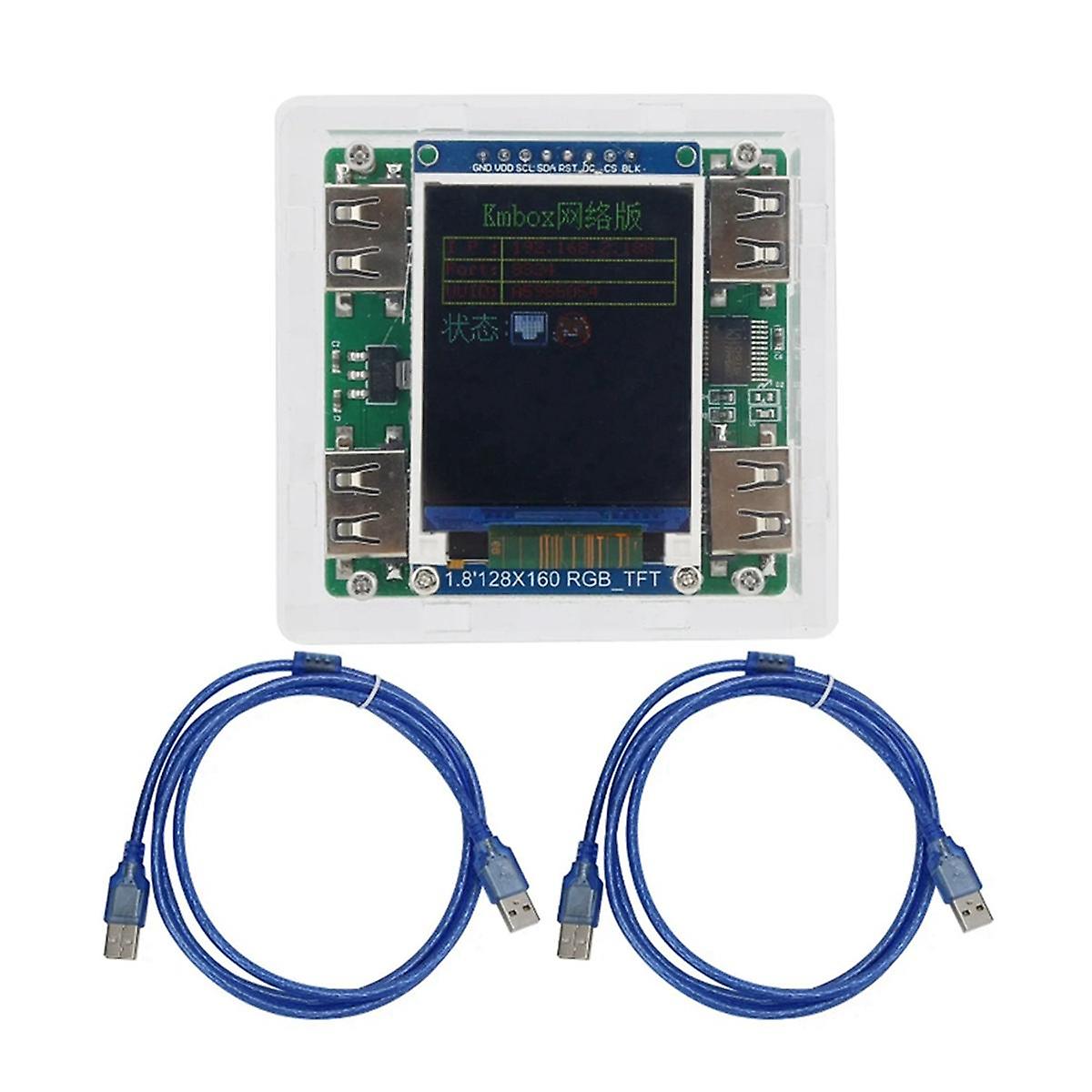 KMBox Net Network Keyboard and Controller 100M High Speed DMA/AI Single Machine Dual Controller USB