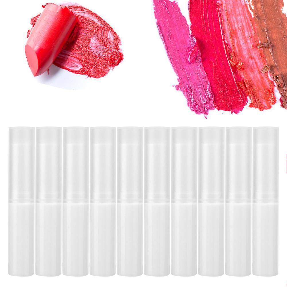 10pcs Empty Lip Balm Tube Lip Gloss Container DIY Lipstick Making AccessoryWhite 