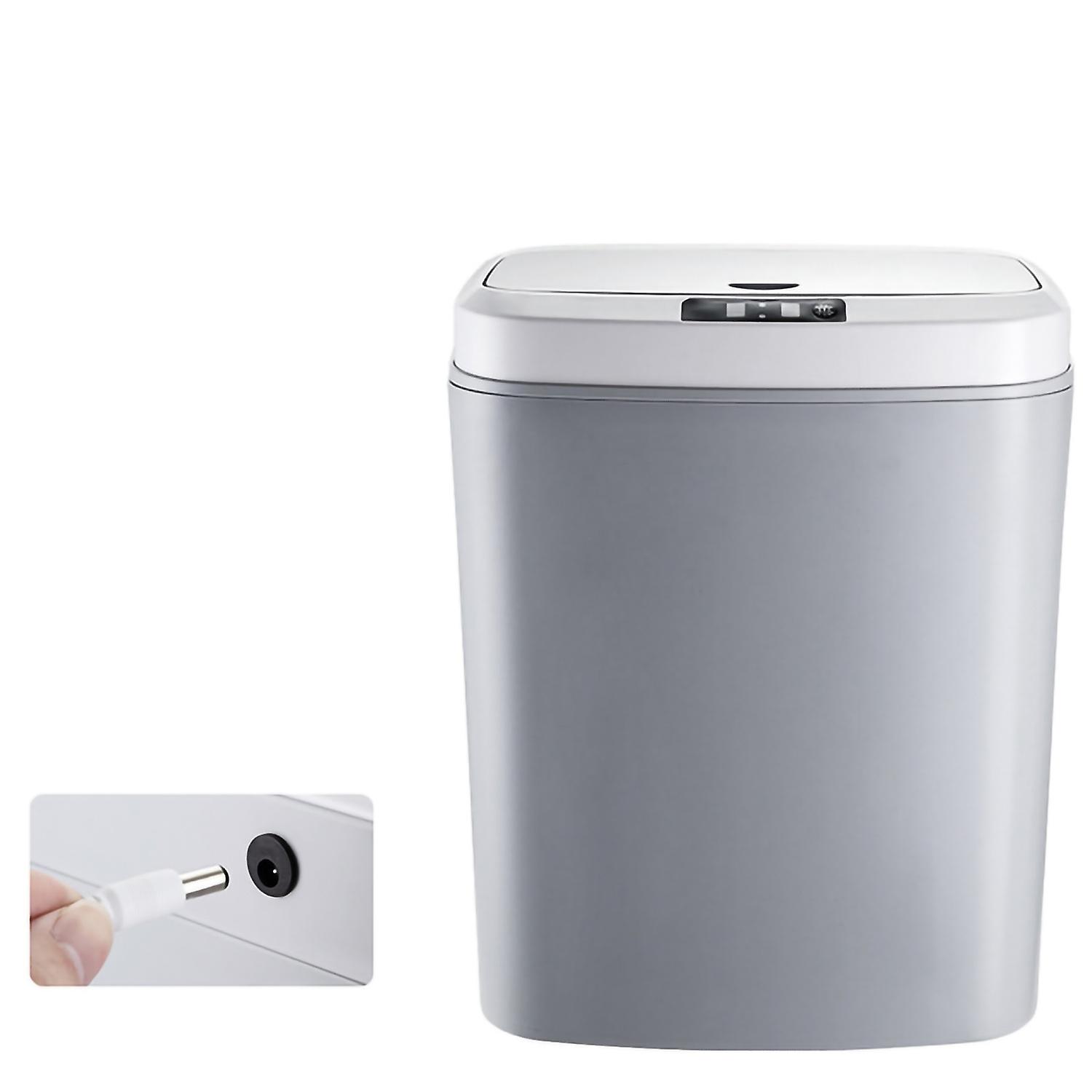 Intelligenter Bewegungssensor Mülleimer - 16L, USB-Aufladung, Infraroterkennung, Klopfsensor, Nachtlicht