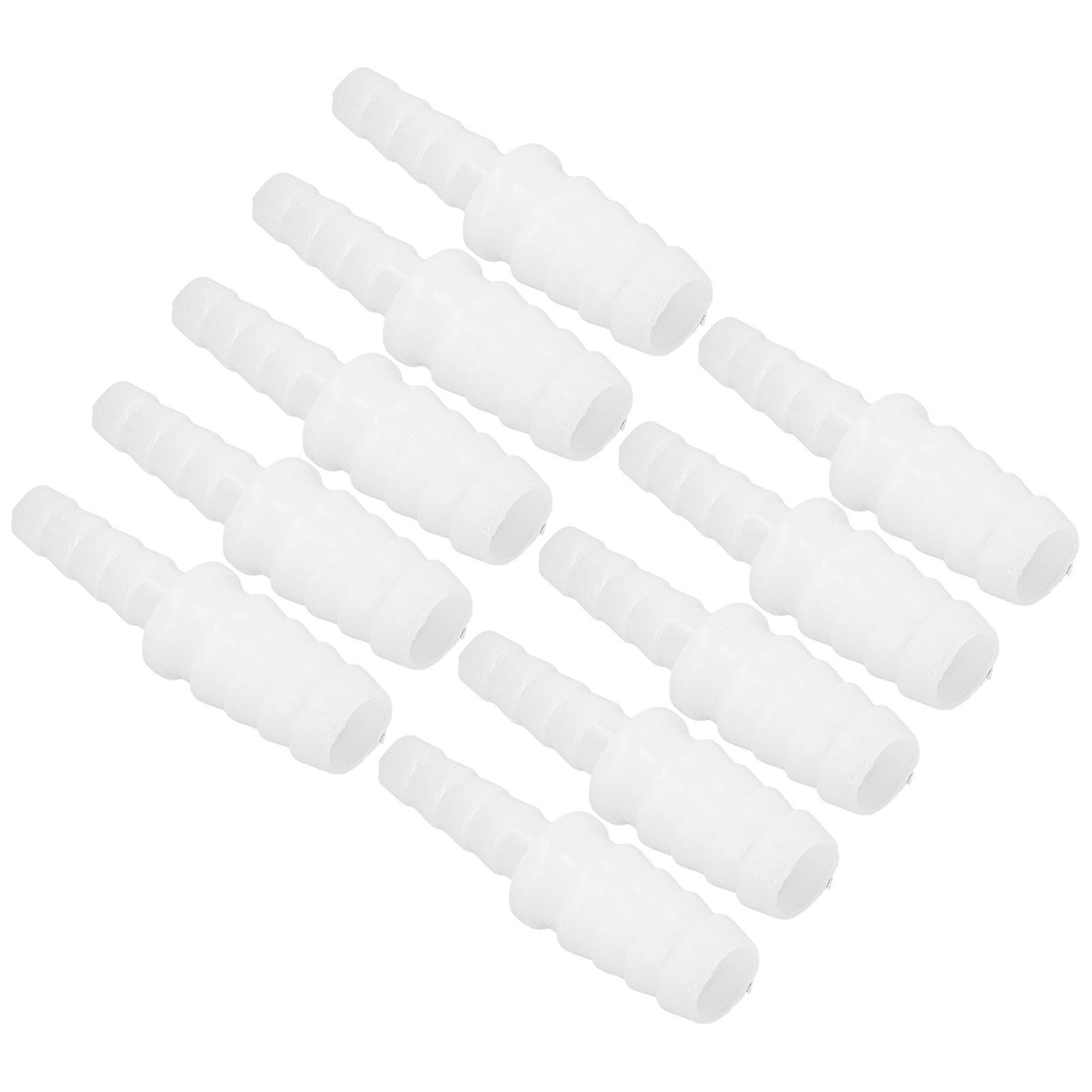 10Pcs PE Tube Connector Barb Hose Fitting Reducer Joint Set