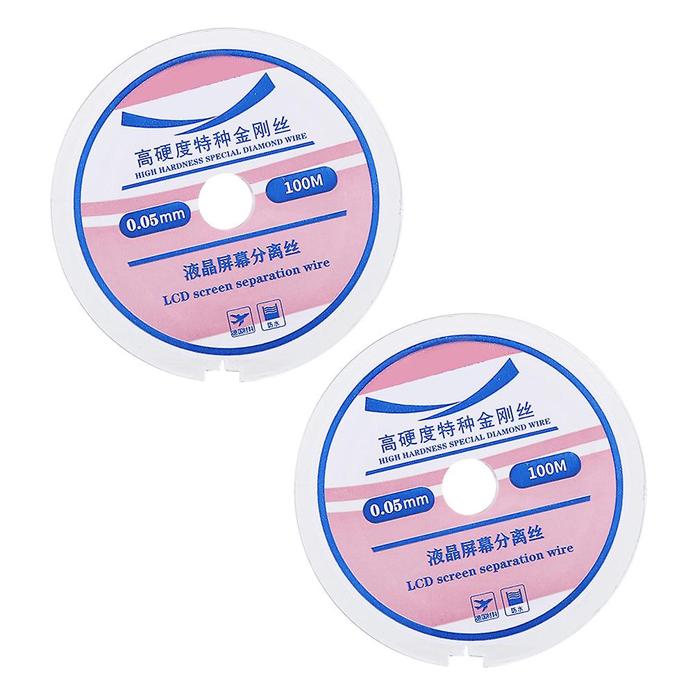 2Pcs Precision LCD Screen Separator Wire for Mobile Phone Repair - Durable & Portable