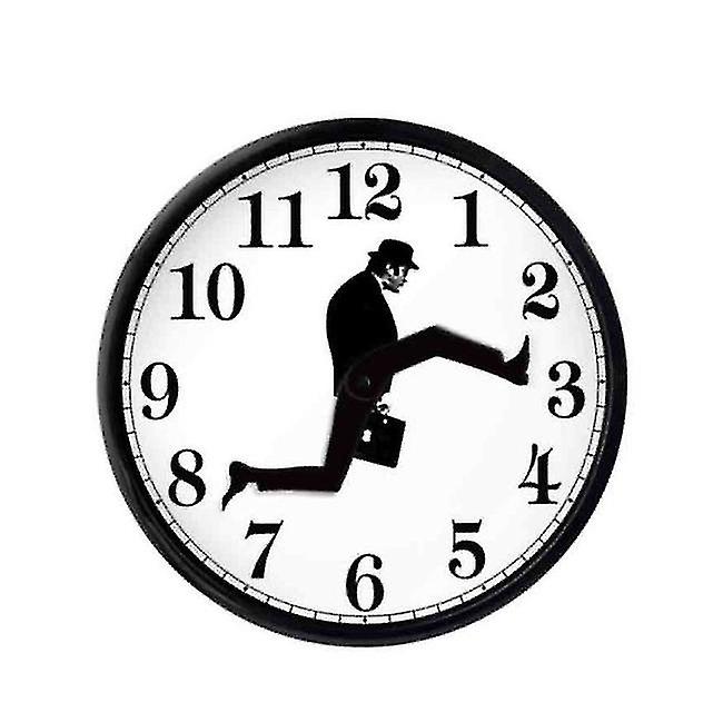 Monty Python Inspired Silly Walk Wall Clock Creative Silent Mute Clock Wall Art-color:black [xcs]