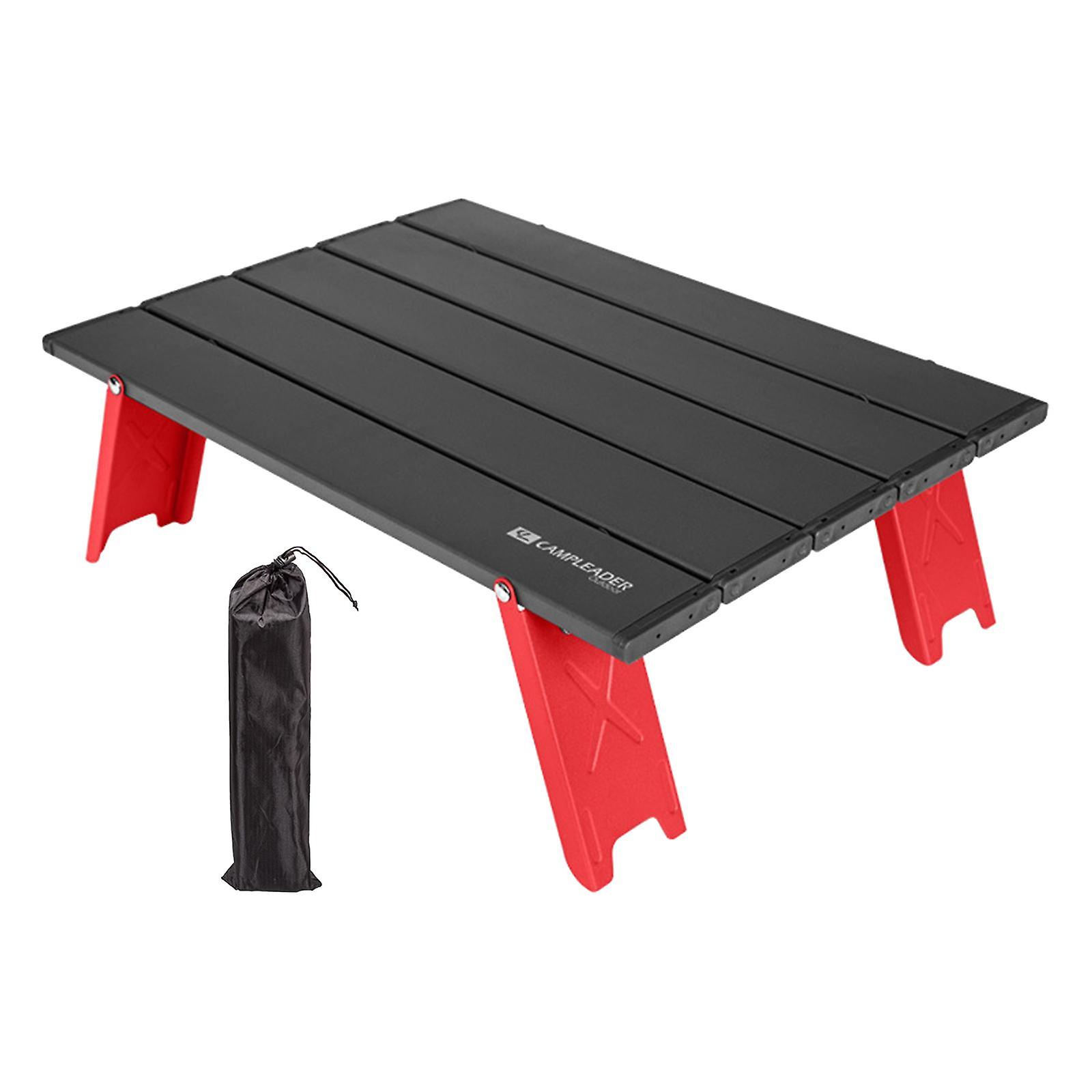 Camp Side Table Beach Table Yard Foldable Picnic Table Folding Camping Table Red