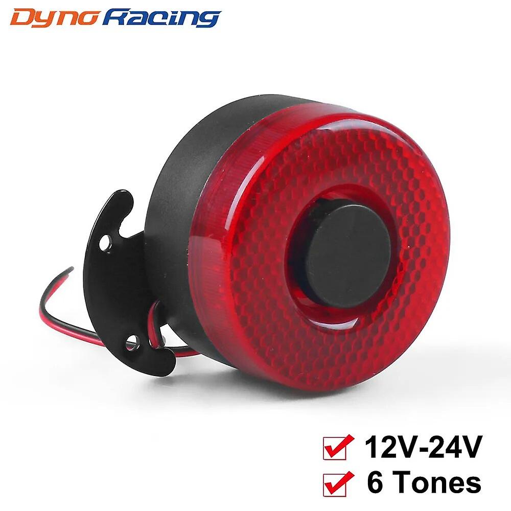 DC 12V-24V 6 Tones Auto Warning Siren 105dB Signal Backup Alarms Horns With LED Beep Reverse Air Horn for the Car BX102422~57593