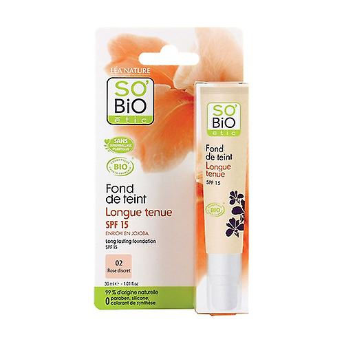 Long-lasting foundation SPF 15 02 discreet pink 1 unit