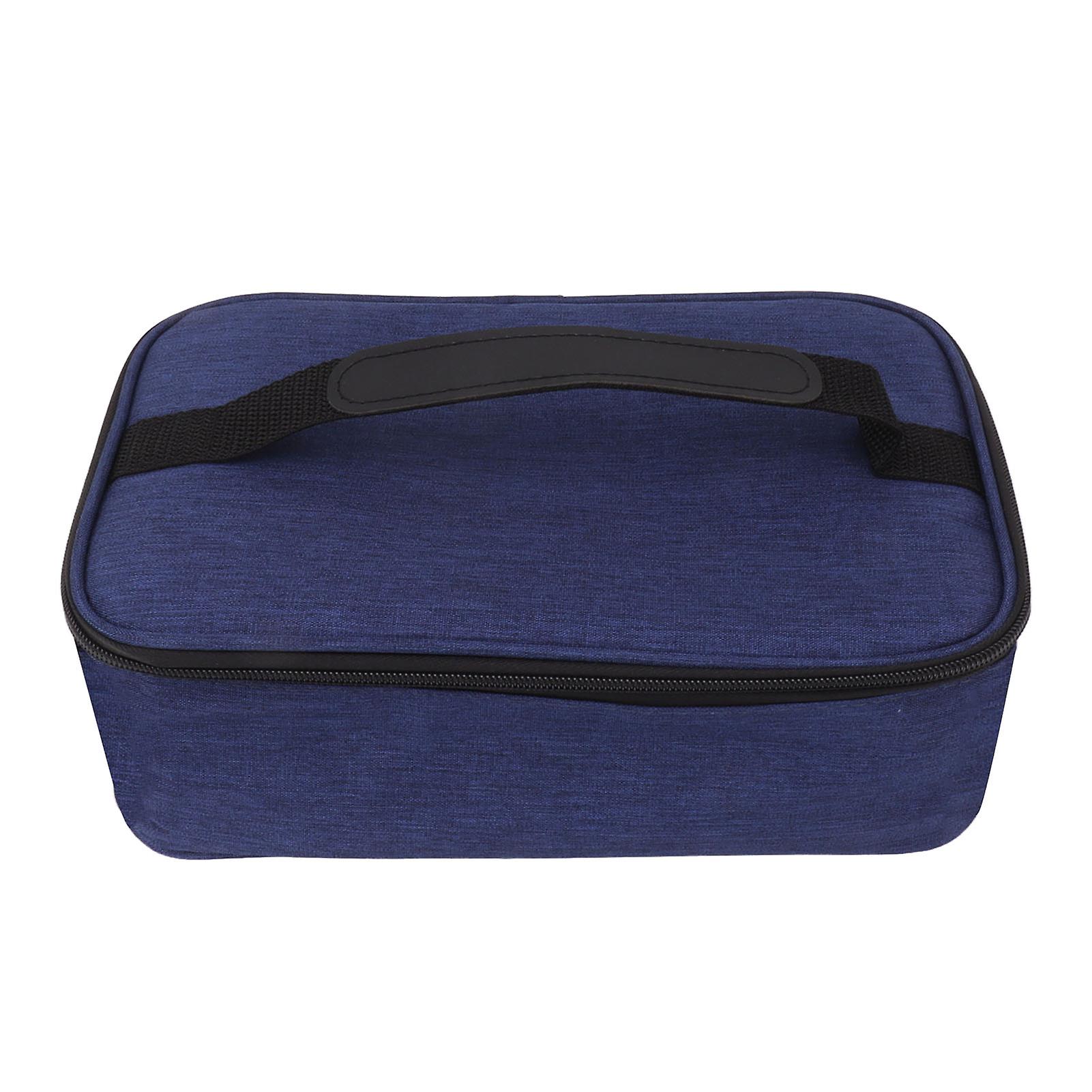 Lunch Bag 3.2L Large Capacity Leakproof Oxford Fabric Portable Handle Insulated Lunch Bag for Office School Outing Blue 