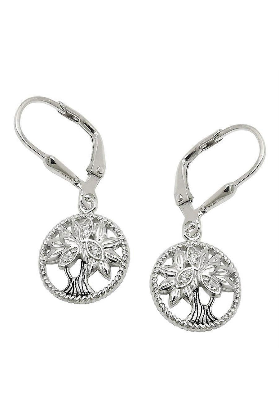 Leverback Earrings Tree Silver 925 - Gl93884