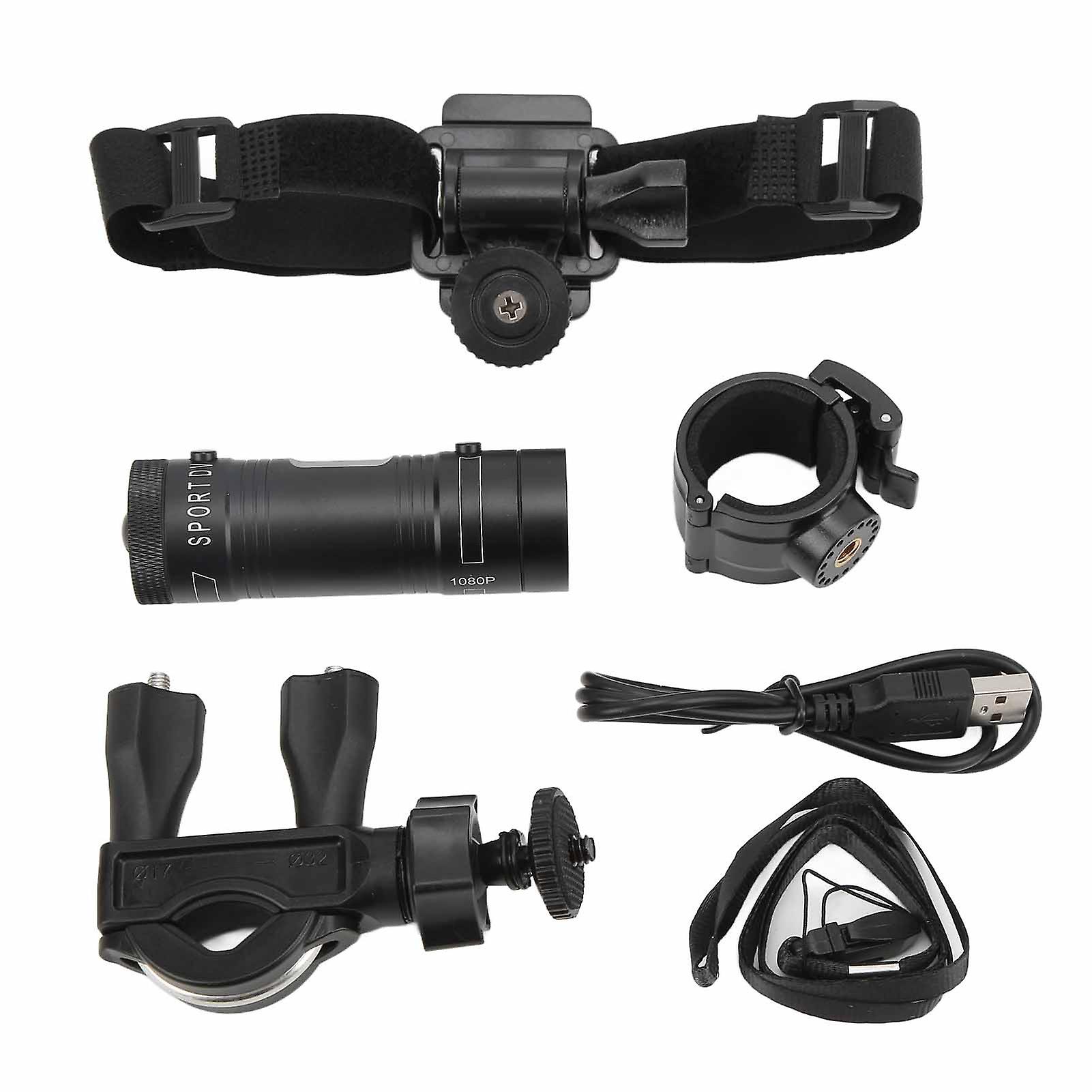 Waterproof Sports Camera for Bike Helmet, 120° Wide Angle, Full HD 1080P Car Video Recorder