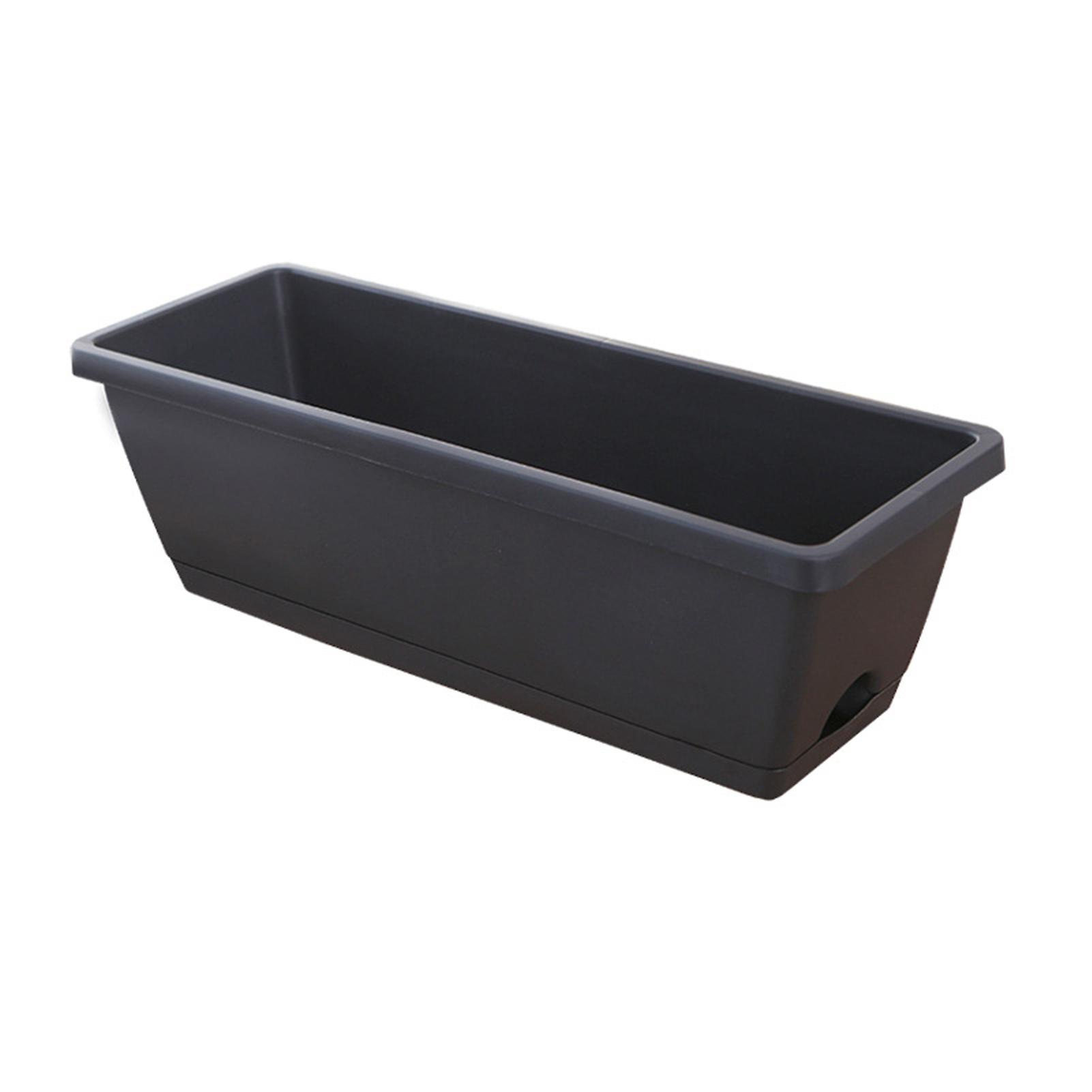 Vegetable Planter Large Capacity Shatterproof Impact Resistance Smooth Edge Drain Hole Design Rectangular Flower Pot Windowsill Planter Box