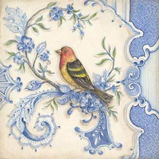 Chinoiserie Aviary I Poster