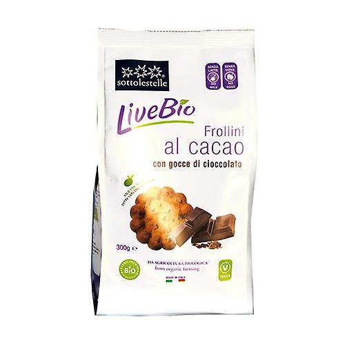 Livebio cocoa shortbread with chocolate chips 300 g