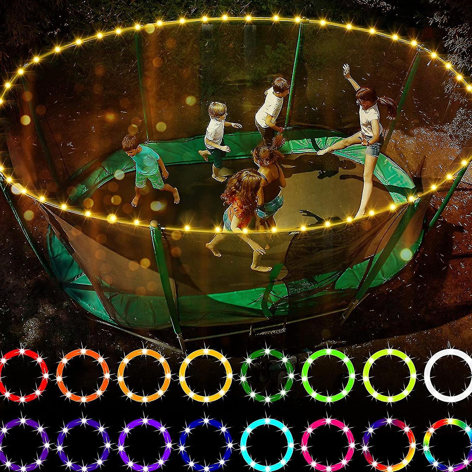 12m Soft Tube Lights For Trampoline With Remote, 16 Colors, 4 Modes, 6h Timer, Ip65 Waterproof, Outdoor Decorations