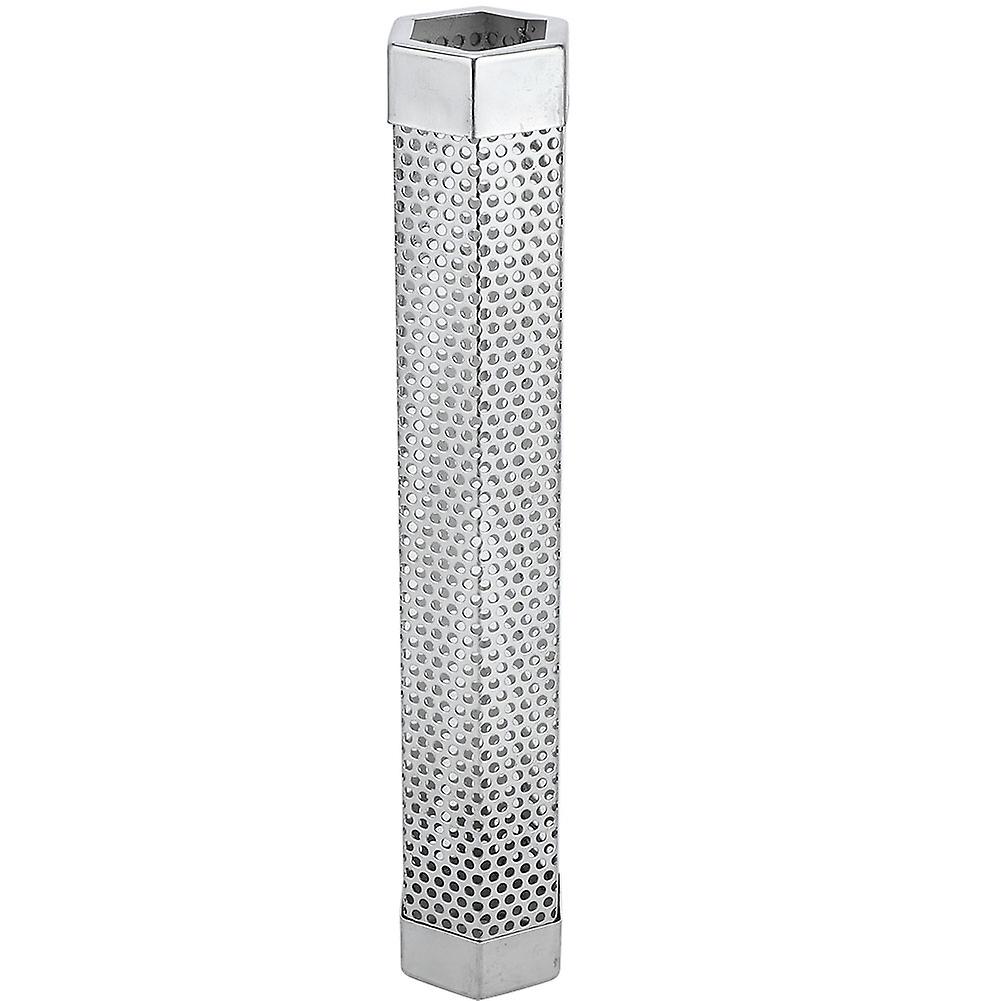Portable 12in Stainless Steel BBQ Smoker Tube Barbecue Accessory for Electric Gas Charcoal Grill SmokersHexagonal