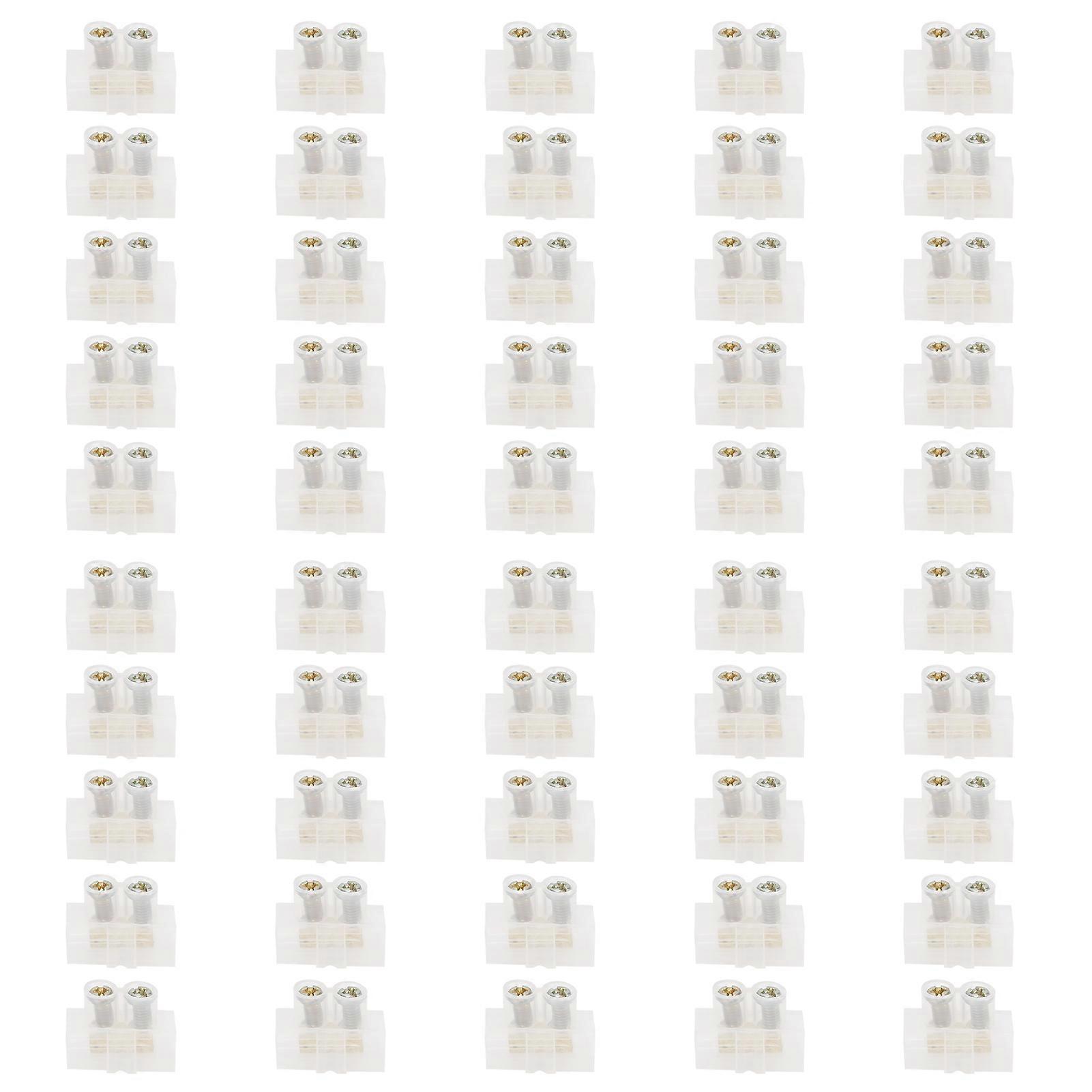 50Pcs τερματικό μπλοκ λωρίδα FlameRetardant ThroughType συνδετήρας καλωδίων 10A βιομηχανικές προμήθειες (1in1out)