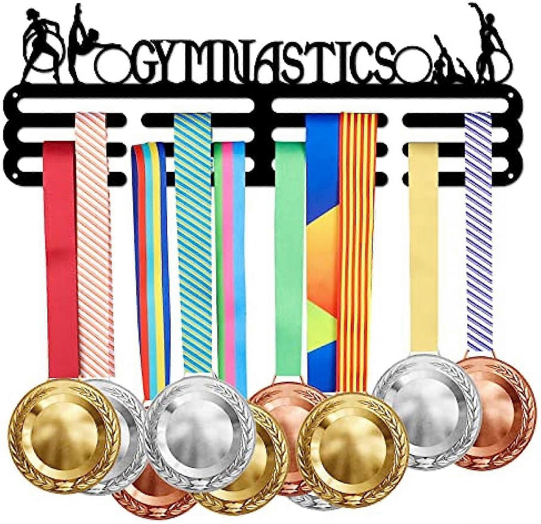 1set Rhythmic Gymnastics Medal Holder Floor Exercise Medals Display Iron Wall Mounted Hooks Medal Rack Display