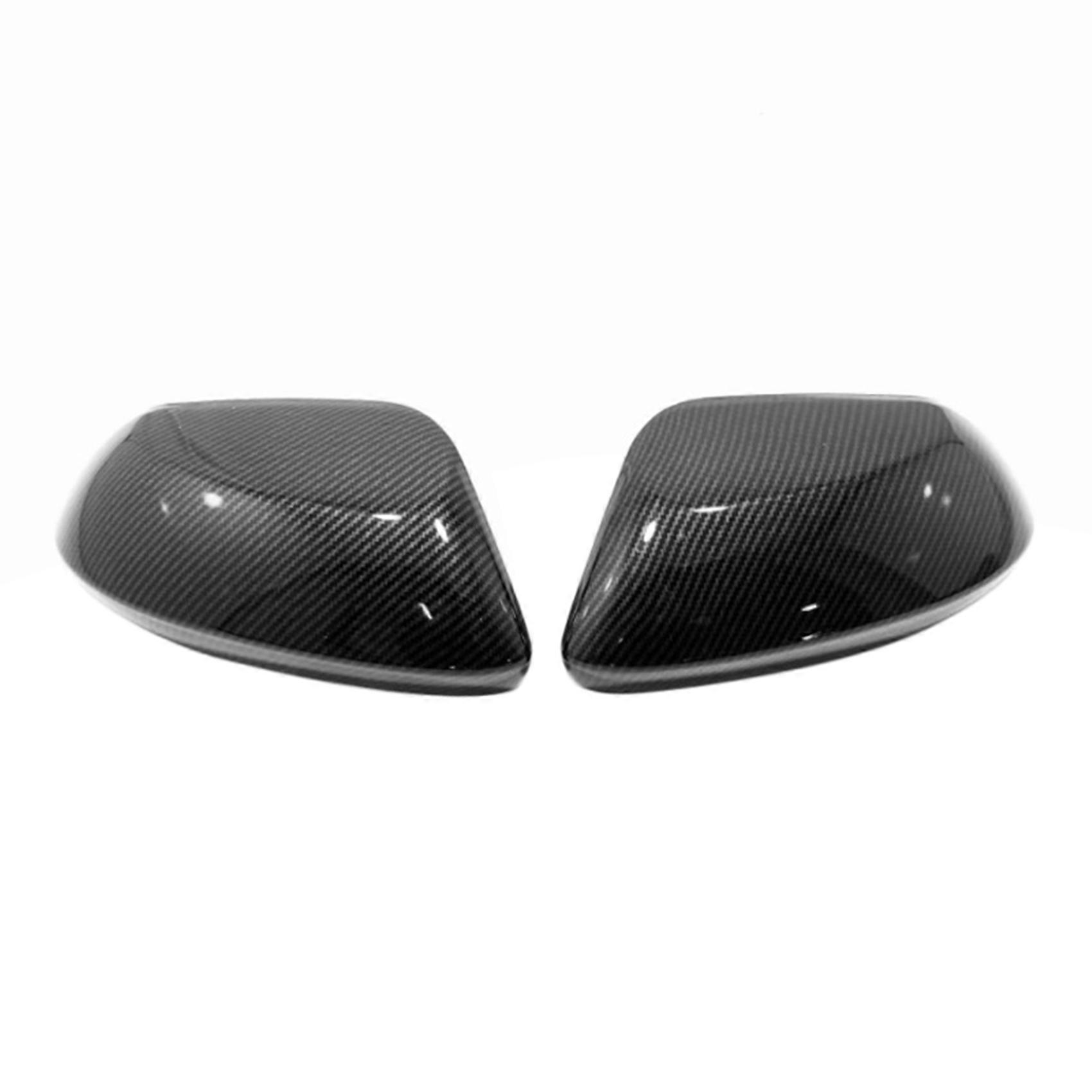 Car ABS Rear View Mirror Cover Side Door Mirror Decoration Cover Trim for Toyota Yaris 2020 2021 Carbon Fiber Color