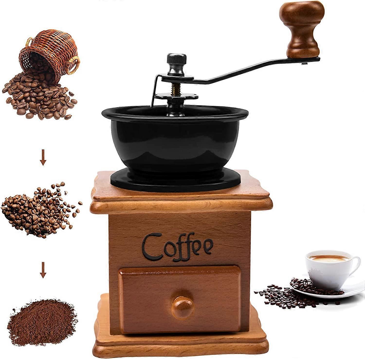 Manual coffee grinder, vintage, with adjustable gear setting