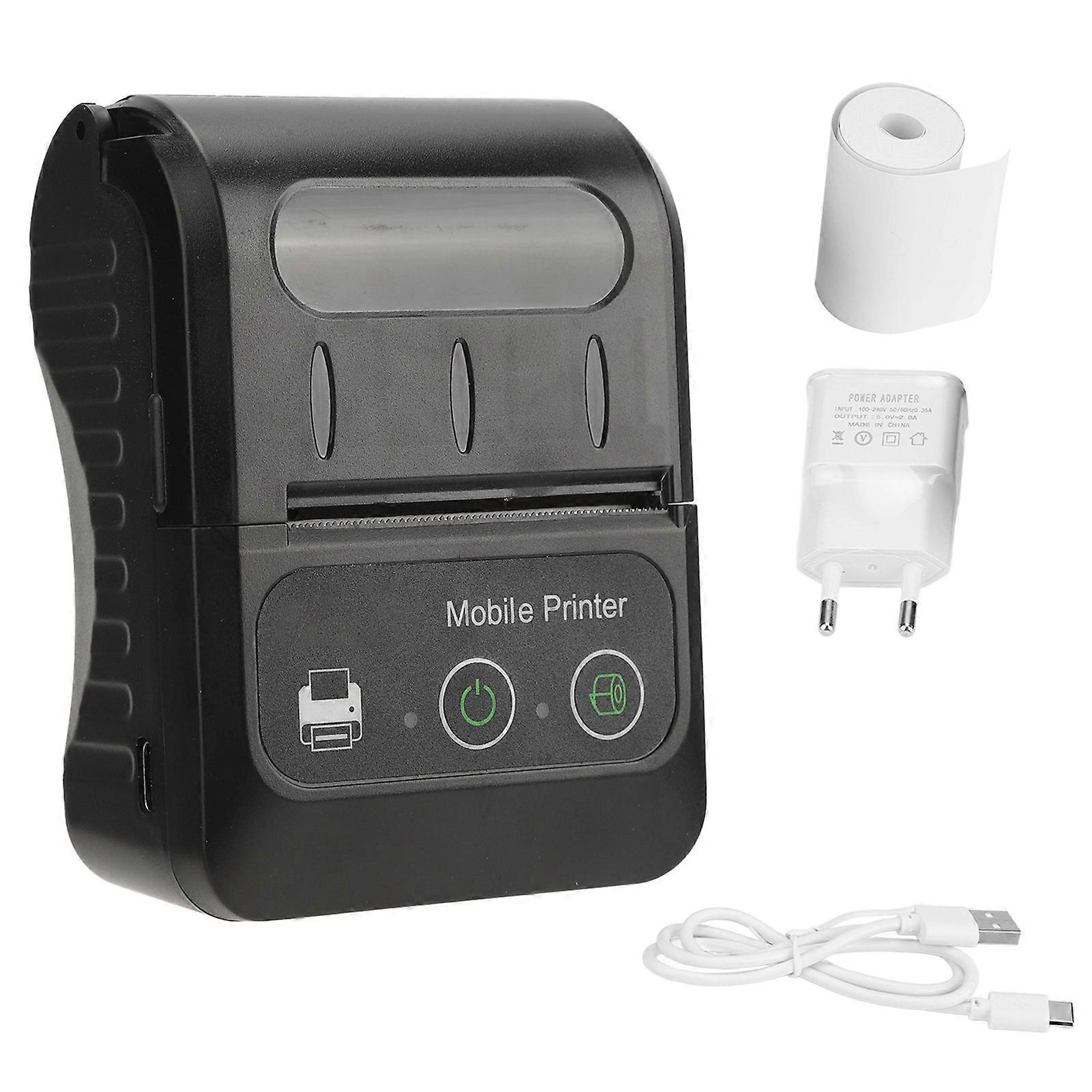 Thermal Label Printer 50 to 80mm/s Fast Printing Double Button Support Multiple Languages Shipping Label Printer for Office