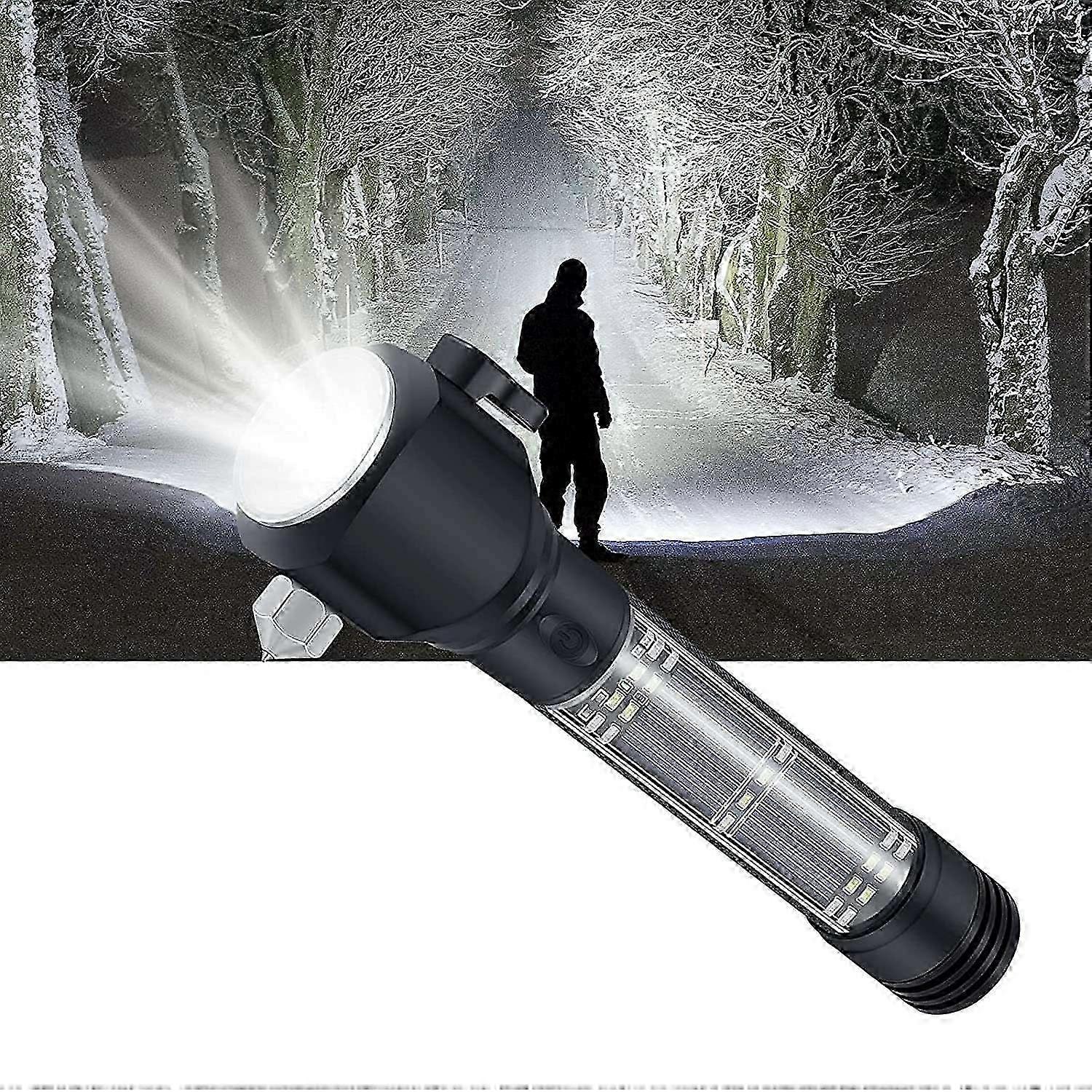 Flashlights (Standard) Ultra Powerful LED Flashlight with Solar Charging Function Can Charge Mobile