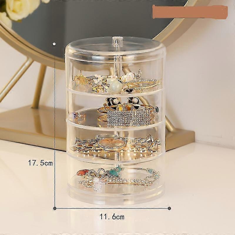 Schmuck Organizer Box Ohrring Halter Schmuck Aufbewahrung 4-Schicht  Drehbare Schmuckschatel | Fruugo AT