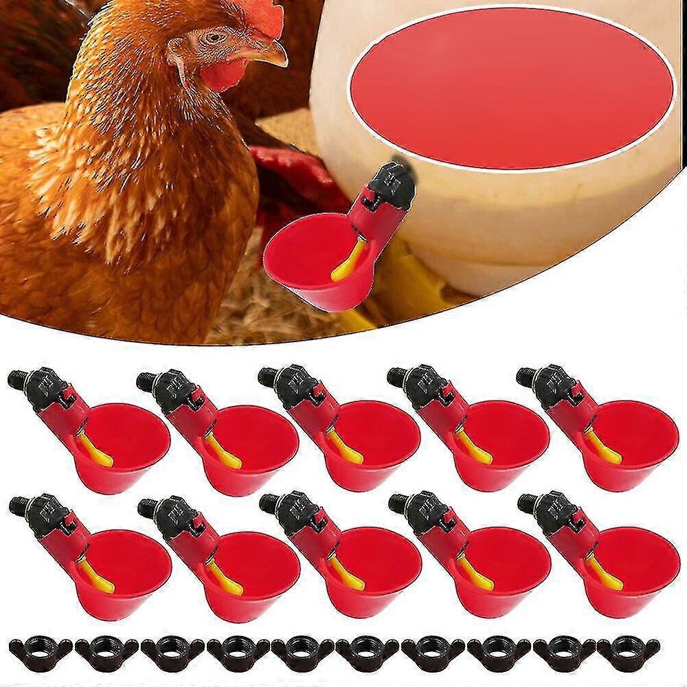 10/20pcs Automatic Chicken Drinker Poultry Drinker Drinking Cups House Chicken Drinking Bowls Drinker Cups
