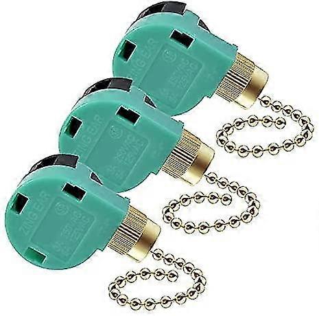 Bzocio 3 Pieces Ceiling Fan Switch Replacement Speed Control Switch For Ceiling Fan Light, Wall Lamps, Wardrobe Light Ze-268s6