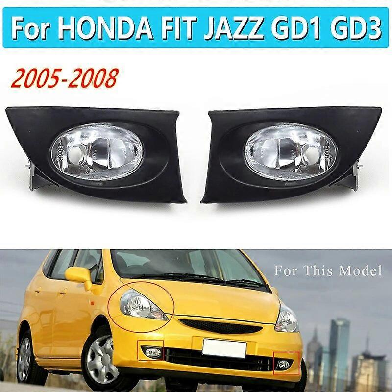 Fog Lamp Fog Light Front Bumper Lamp Hatchback Foglight Foglamp For HONDA FIT JAZZ GD1 GD3 2005 2006 2007 2008