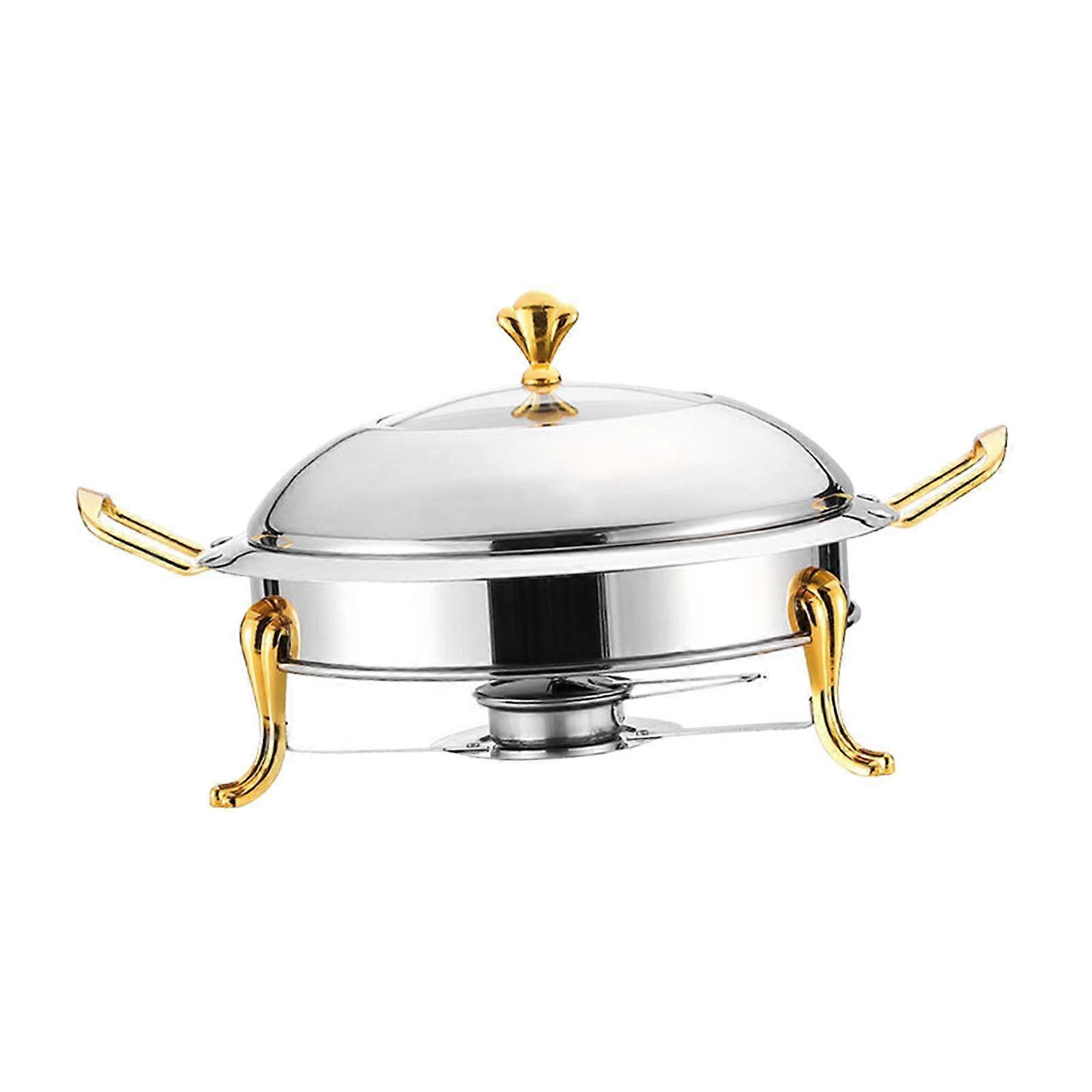 Nerezová ocel Chafing Dish Buffet Set s víkem pro večeře večírky Svatba s rukojetí