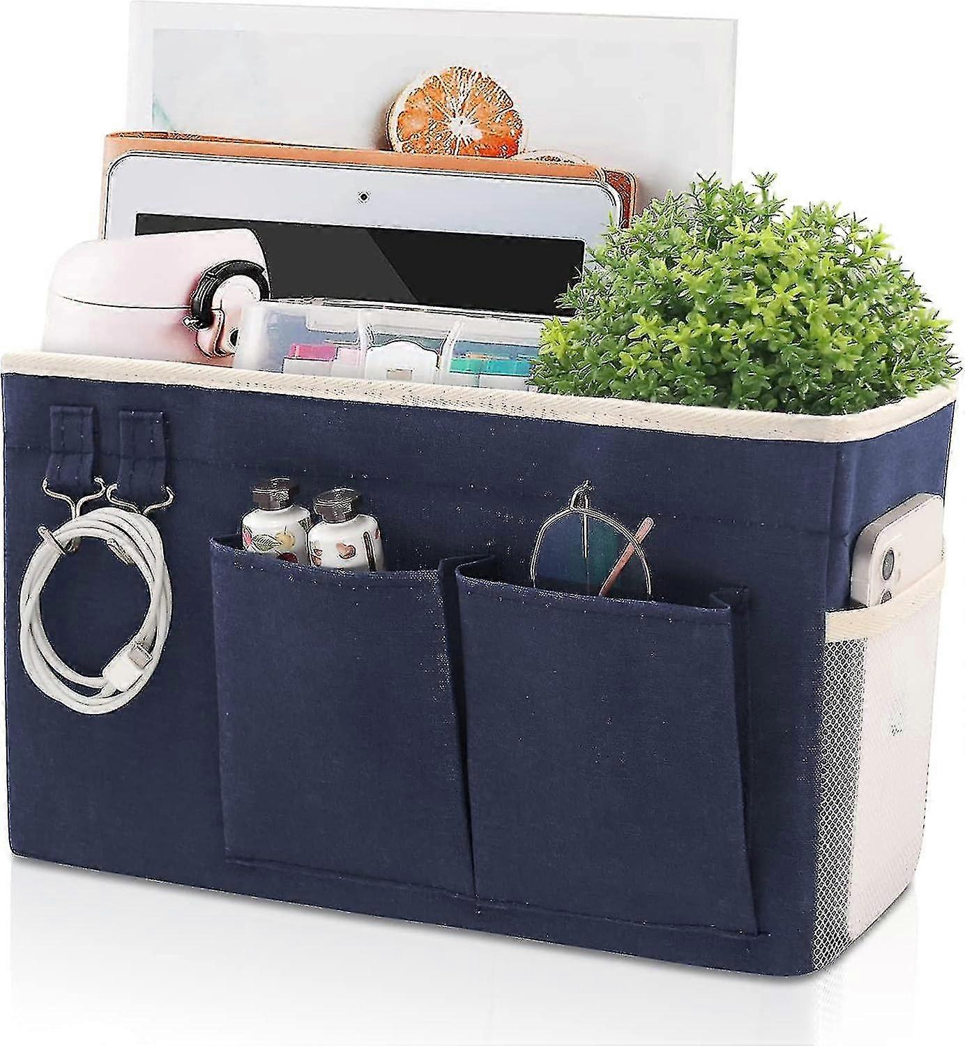 Bedside Pocket Organiser, Bunk Bed Hanging Storage Caddy With Hooks And Pockets