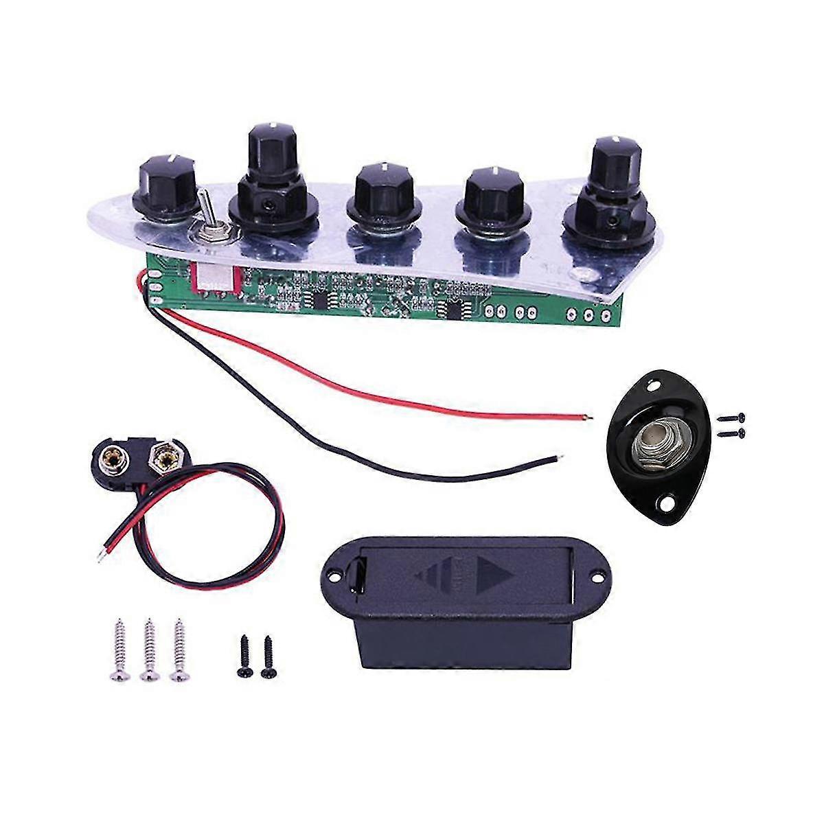 5 Jazz Jb Bass Loaded Wired Control Plate For 4/5 String Parts Jb07